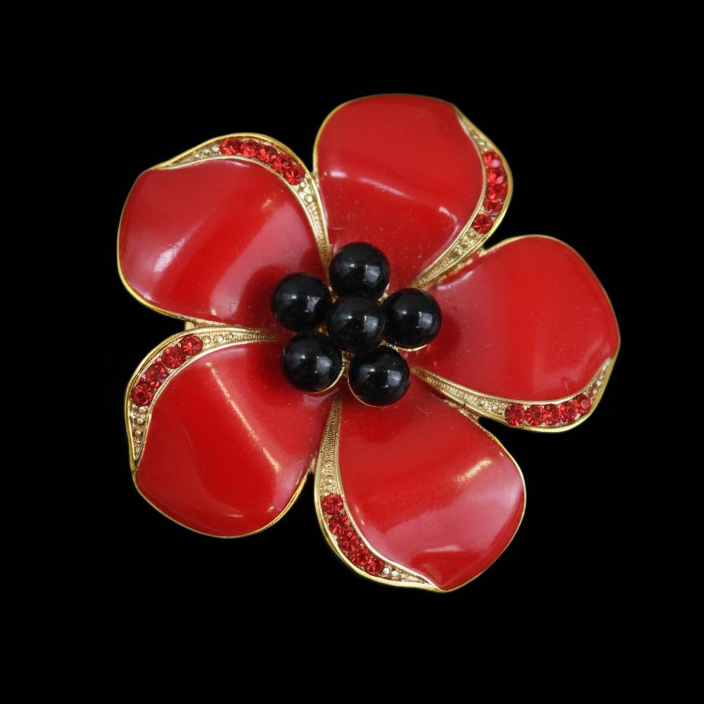 Clear Lily Brooch